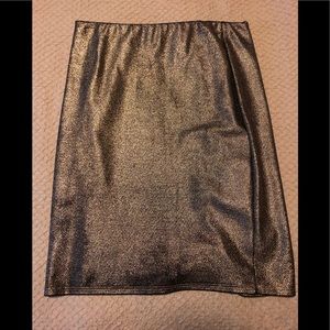 Forever 21 gold pencil skirt